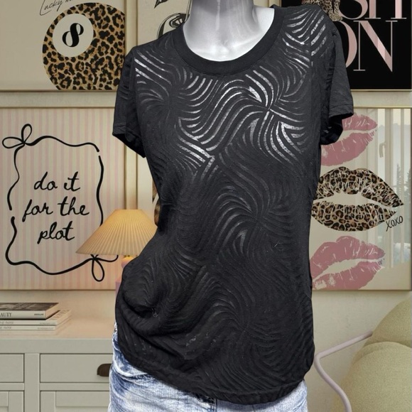 Dolls Kill Tops - Powder Room Y2K Sheer Design Tee